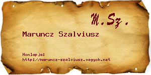 Maruncz Szalviusz névjegykártya